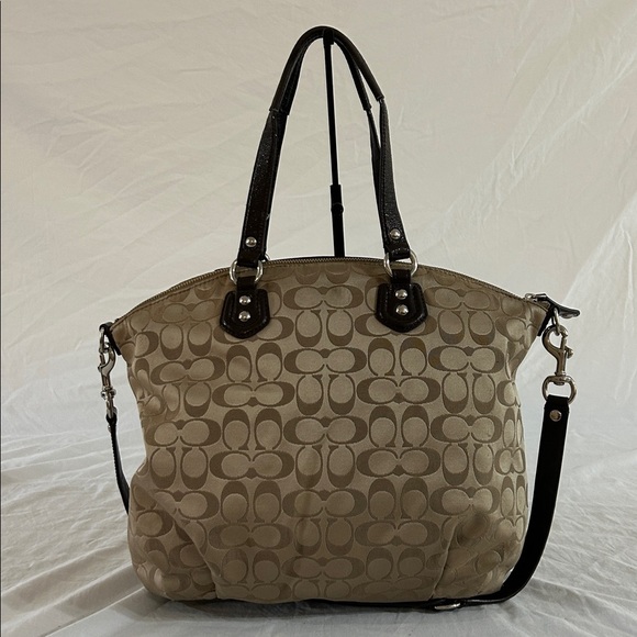 COACH F25185 ASHLEY SIGNATURE NORTH/SOUTH SATCHEL - Picture 2 of 11